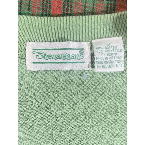 Shenanigans Sweater Women's Size 8 Light Green w/Embroidered Flowers Button Up - Picture 3 of 8